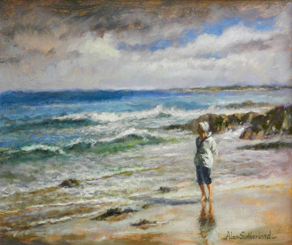 Seascape - Vivien on beach