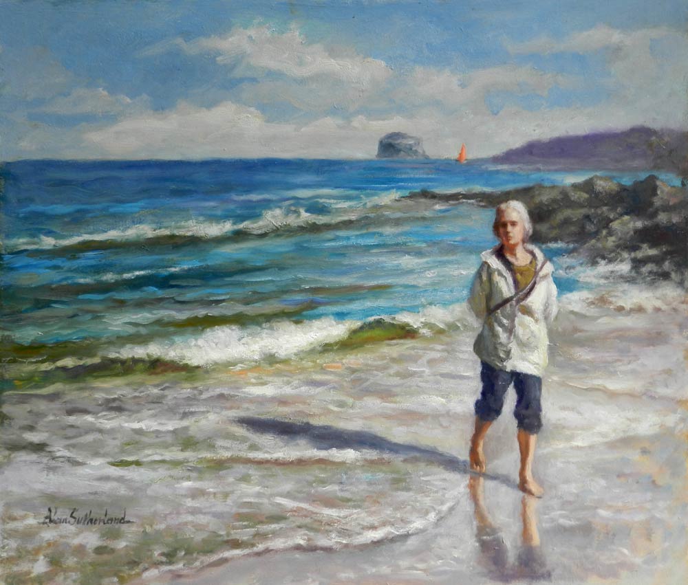 Seascape - Vivien on North Berwick beach